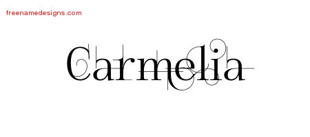 Decorated Name Tattoo Designs Carmelia Free