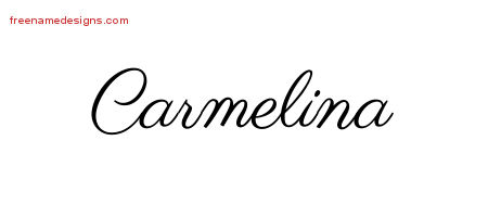 Classic Name Tattoo Designs Carmelina Graphic Download