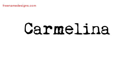 Vintage Writer Name Tattoo Designs Carmelina Free Lettering