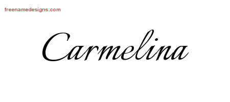 Calligraphic Name Tattoo Designs Carmelina Download Free