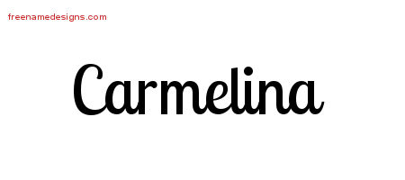 Handwritten Name Tattoo Designs Carmelina Free Download