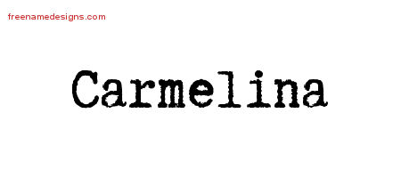 Typewriter Name Tattoo Designs Carmelina Free Download
