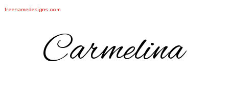 Cursive Name Tattoo Designs Carmelina Download Free
