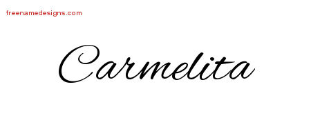 Cursive Name Tattoo Designs Carmelita Download Free