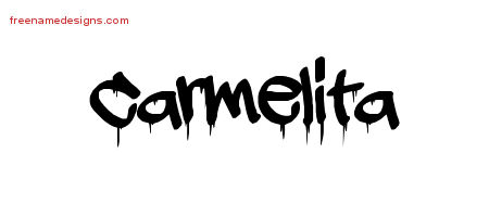 Graffiti Name Tattoo Designs Carmelita Free Lettering