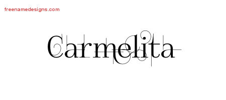 Decorated Name Tattoo Designs Carmelita Free