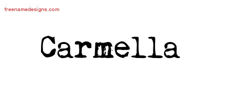 Vintage Writer Name Tattoo Designs Carmella Free Lettering