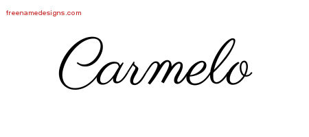 Classic Name Tattoo Designs Carmelo Printable