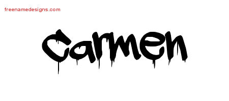 Graffiti Name Tattoo Designs Carmen Free