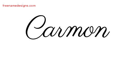 Classic Name Tattoo Designs Carmon Graphic Download