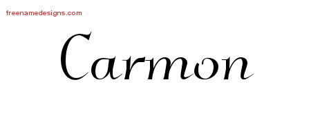 Elegant Name Tattoo Designs Carmon Free Graphic