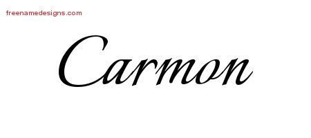 Calligraphic Name Tattoo Designs Carmon Download Free
