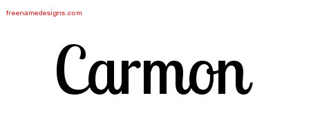Handwritten Name Tattoo Designs Carmon Free Download