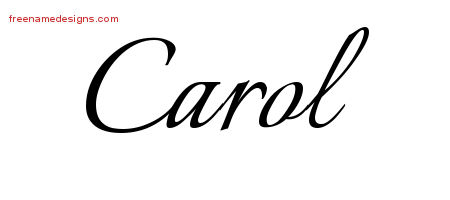 Calligraphic Name Tattoo Designs Carol Download Free