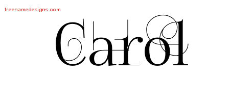 Decorated Name Tattoo Designs Carol Free