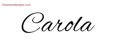 Cursive Name Tattoo Designs Carola Download Free
