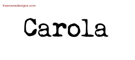 Vintage Writer Name Tattoo Designs Carola Free Lettering