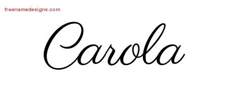 Classic Name Tattoo Designs Carola Graphic Download