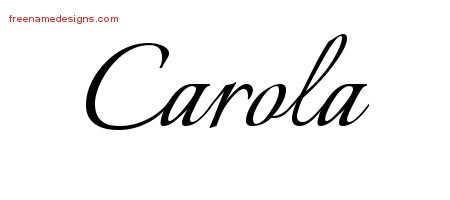 Calligraphic Name Tattoo Designs Carola Download Free