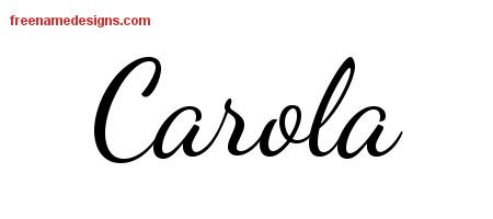 Lively Script Name Tattoo Designs Carola Free Printout