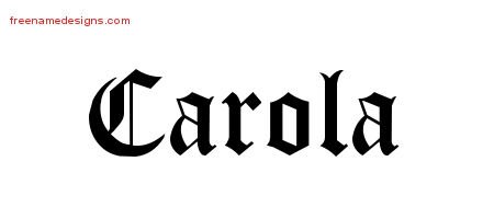 Blackletter Name Tattoo Designs Carola Graphic Download