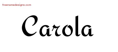 Calligraphic Stylish Name Tattoo Designs Carola Download Free