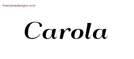 Art Deco Name Tattoo Designs Carola Printable