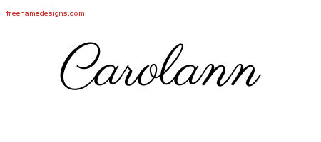 Classic Name Tattoo Designs Carolann Graphic Download