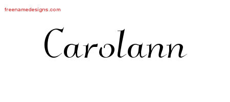 Elegant Name Tattoo Designs Carolann Free Graphic