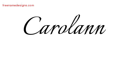 Calligraphic Name Tattoo Designs Carolann Download Free