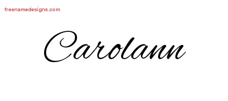Cursive Name Tattoo Designs Carolann Download Free