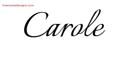 Calligraphic Name Tattoo Designs Carole Download Free