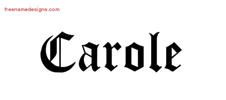 Blackletter Name Tattoo Designs Carole Graphic Download