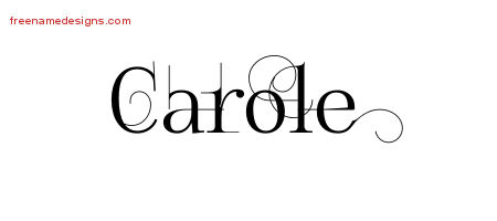 Decorated Name Tattoo Designs Carole Free