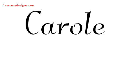 Elegant Name Tattoo Designs Carole Free Graphic