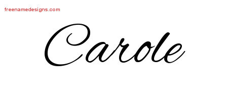 Cursive Name Tattoo Designs Carole Download Free