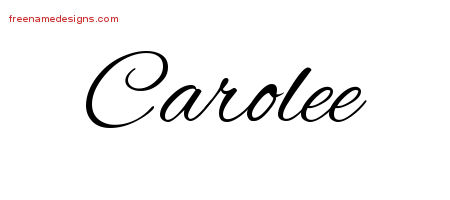 Cursive Name Tattoo Designs Carolee Download Free