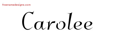 Elegant Name Tattoo Designs Carolee Free Graphic