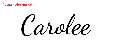 Lively Script Name Tattoo Designs Carolee Free Printout