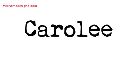 Vintage Writer Name Tattoo Designs Carolee Free Lettering