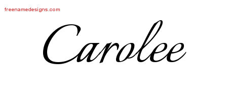 Calligraphic Name Tattoo Designs Carolee Download Free