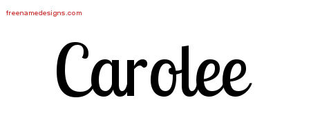 Handwritten Name Tattoo Designs Carolee Free Download