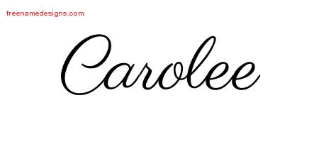 Classic Name Tattoo Designs Carolee Graphic Download