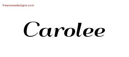 Art Deco Name Tattoo Designs Carolee Printable
