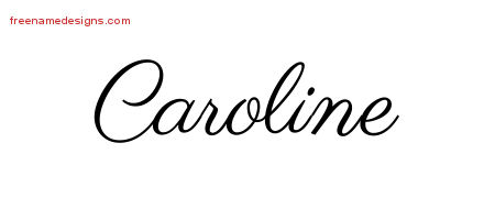 Classic Name Tattoo Designs Caroline Graphic Download