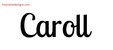 Handwritten Name Tattoo Designs Caroll Free Download