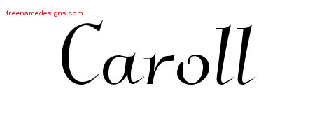 Elegant Name Tattoo Designs Caroll Free Graphic