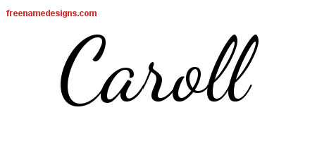 Lively Script Name Tattoo Designs Caroll Free Printout
