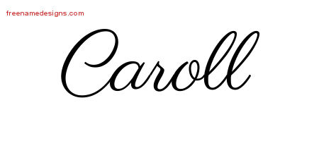 Classic Name Tattoo Designs Caroll Graphic Download