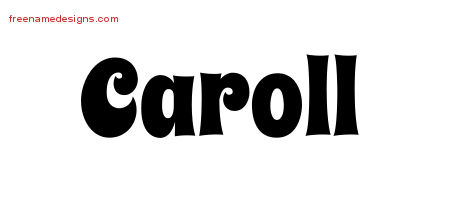 Groovy Name Tattoo Designs Caroll Free Lettering